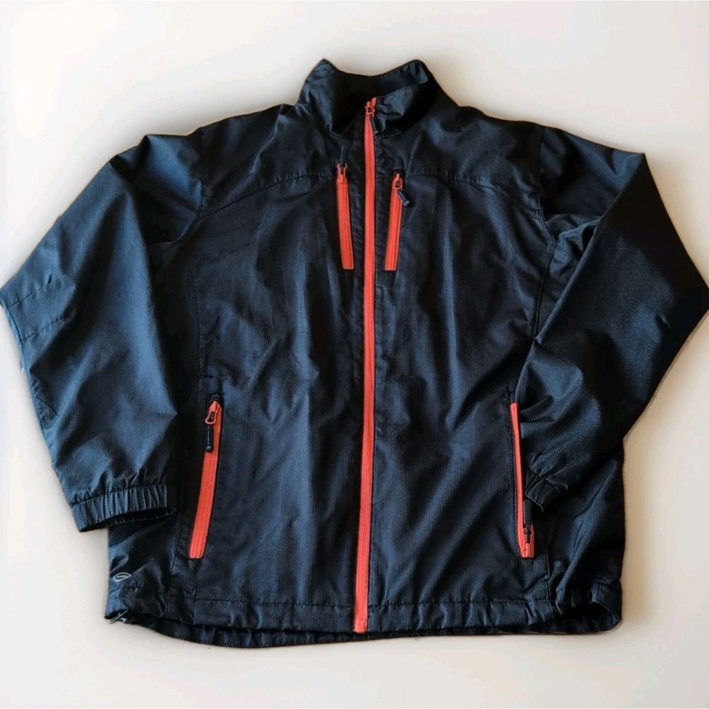 Stormtech Performance Black‎ & Orange Sz Medium Mesh Lined Polyester Lightweight
